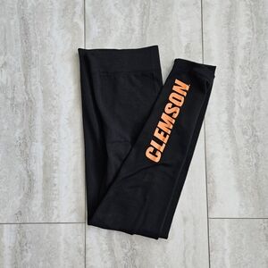 Clemson Black Fleece Leggings